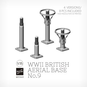 画像1: ロコムモデル[RCRP35029]1/35 WWII イギリス軍 英国軍用アンテナ基部セットNo.9(4バージョン)8個入 (1)