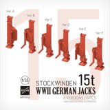 ロコムモデル[RP35044]1/35 WWII ドイツ15t戦車用ジャッキセット(6個入)