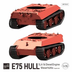 画像3: ロコムモデル[RP35K03]1/35 WWII ドイツ E75重戦車 SLA16ディーゼルエンジン/ヴェーザーヒュッテ式サスペンション型 車体セット(履帯付)