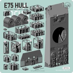 画像1: ロコムモデル[RP35K04]1/35 WWII ドイツ E75重戦車 HL234ガソリンエンジン/ヴェーザーヒュッテ式サスペンション型 車体セット(履帯付)