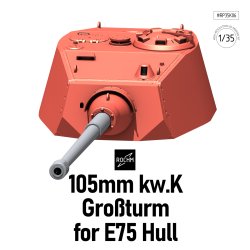 画像3: ロコムモデル[RP35K06]1/35 WWII ドイツ E75重戦車用 10.5cm戦車砲グローストゥルム(大型砲塔)