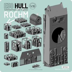 画像1: ロコムモデル[RP35K07]1/35 WWII ドイツ E50中戦車 SLA16ディーゼルエンジン/アドラー式サスペンション型 車体セット(履帯付)