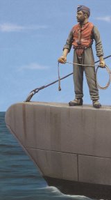 RoyalModel[RM241]1/35 独 艫綱を持つUボート乗員/wUボート艦首(ベース付)