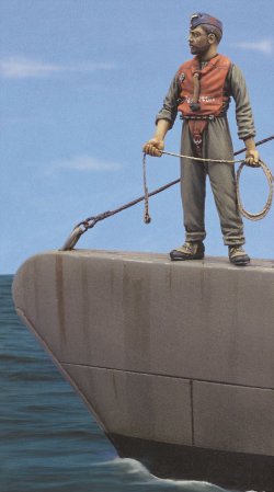 画像1: RoyalModel[RM241]1/35 独 艫綱を持つUボート乗員/wUボート艦首(ベース付)