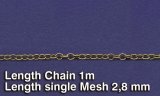 RoyalModel[RM519]金属チェーン（D）リング長2.8 mm