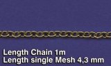 RoyalModel[RM522]金属チェーン（G）リング長4.3 mm