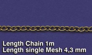 画像1: RoyalModel[RM522]金属チェーン（G）リング長4.3 mm (1)