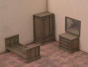 画像1: RoyalModel[RM555]1/35 寝室の家具セット (1)