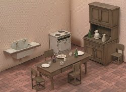 画像1: RoyalModel[RM556]1/35 台所の流しと家具セット