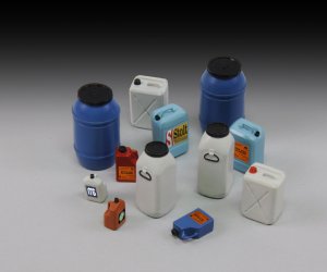 画像1: RoyalModel[RM648]1/35 プラスチック製耐化学薬品/水容器＆ボトル (1)