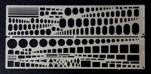 画像1: RoyalModel[RM671]スジ彫り用各種枠型テンプレートセット（オールスケール対応） (1)