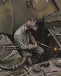 RoyalModel[RM683]1/35 独 WWII電気溶接をするドイツ整備兵 No.1