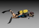 RoyalModel[RM760]1/35 スキュバーダイビングをする男性