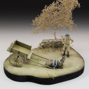 画像1: RoyalModel[RM790]1/35 英 WWII兵と座り込んだロバ (1)