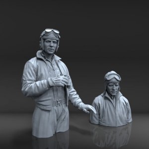 画像1: RoyalModel[RM1002]1/16 WWII アメリカ陸軍戦車兵セットNo.1 偵察中(2体入) (1)