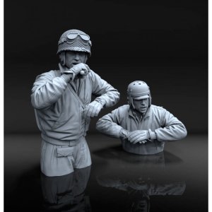 画像1: RoyalModel[RM1003]1/16 WWII アメリカ陸軍戦車兵セットNo.2 警戒中(2体入) (1)