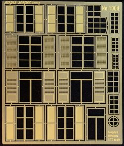 画像1: RoyalModel[RM1004]1/72 ジオラマアクセサリー エッチング製建物用窓 アソートセット