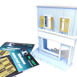 画像2: RoyalModel[RM1004]1/72 ジオラマアクセサリー エッチング製建物用窓 アソートセット