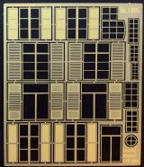 RoyalModel[RM1005]1/48 ジオラマアクセサリー エッチング製建物用窓 アソートセット