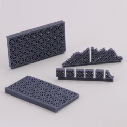 画像1: RoyalModel[RM1014]1/35 汎用ジオラマアクセサリー 中東の穴あきブロック塀(3Dプリント製)