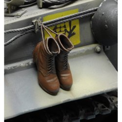 画像2: RoyalModel[RM1016]1/16 WWII ドイツ 歩兵用アンクルブーツセット(4個入)