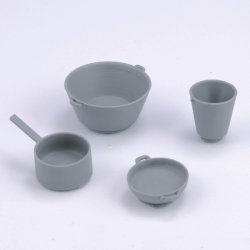 画像1: RoyalModel[RM1020]1/16 汎用 調理器具セット(バケツ付)