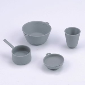 画像1: RoyalModel[RM1020]1/16 汎用 調理器具セット(バケツ付) (1)