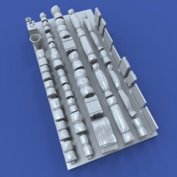 画像2: RoyalModel[RM1033]1/72 WWII ジオラマアクセサリー テントと寝袋セット
