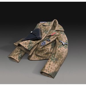 画像1: RoyalModel[RM1035]1/16 WWII ドイツ 戦車兵ジャケットNo.1 (1)