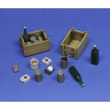 RoyalModel[RM1037]1/16 ジオラマアクセサリー 木箱/缶詰/ガラスビンセット(12個入)