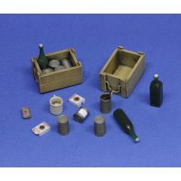 RoyalModel[RM1037]1/16 ジオラマアクセサリー 木箱/缶詰/ガラスビンセット(12個入)
