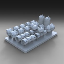 画像1: RoyalModel[RM1053]1/48 WWII アメリカ バッグ類アソートセット(17個入)
