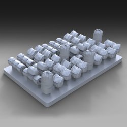 画像1: RoyalModel[RM1054]1/72 WWII アメリカ バッグ類アソートセット(35個入)