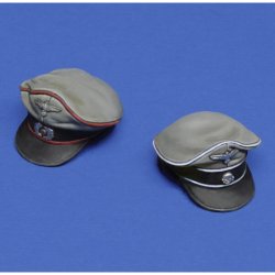 画像1: RoyalModel[RM1075]1/16 WWII ドイツ 戦車兵将校用制帽セット(2個入)