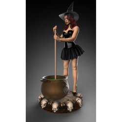 画像2: RoyalModel[RM1108]1/24 ハロウィン魔女のピンナップガール