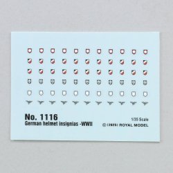 画像1: RoyalModel[RM1116]1/35 WWII ドイツ ヘルメット記章デカール