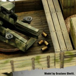 画像4: RoyalModel[RM1144]1/35 WWII イタリア 100/17 100mm榴弾砲 砲弾と木箱セット
