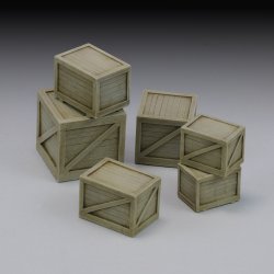 画像1: RoyalModel[RM1151]1/35 汎用 木製梱包箱アソートセット(6個入)