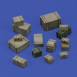 画像1: RoyalModel[RM1154]1/35 汎用 木箱アソートセット(15個入)