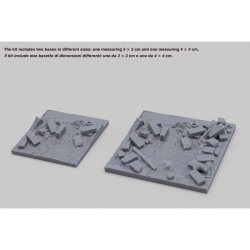 画像2: RoyalModel[RM1166]1/35 ジオラマベース 崩れた工場の壁(3x3cm/4x4cm)