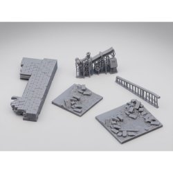 画像3: RoyalModel[RM1166]1/35 ジオラマベース 崩れた工場の壁(3x3cm/4x4cm)