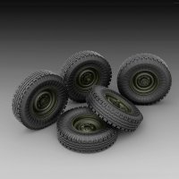 RoyalModel[RM779]1/35 ロシアGAZ軍用車用自重変形タイヤセット