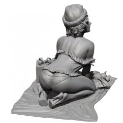 画像2: RoyalModel[RM846]1/24 聖夜を彩るのサンタ姿のピンナップガール(75mm)