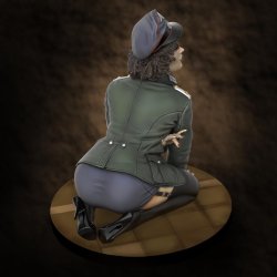 画像2: RoyalModel[RM847]1/24 独将校姿のピンナップガール(75mm)