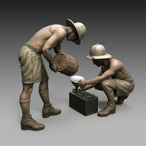 画像1: RoyalModel[RM851]1/35 Italian soldiers battery maintenance (1)