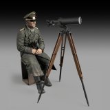 RoyalModel[RM855]75mm WWII 独 DAK 砂漠の狐 エルヴィン・ロンメル(三脚望遠鏡付)
