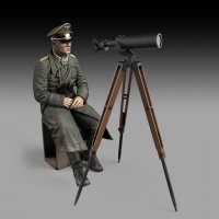 RoyalModel[RM855]75mm WWII 独 DAK 砂漠の狐 エルヴィン・ロンメル(三脚望遠鏡付)