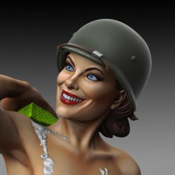 画像2: RoyalModel[RM880]75mm WWII 入浴中の若いご婦人