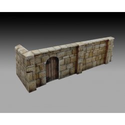 画像1: RoyalModel[RM883]1/35 ジオラマ素材 木製扉のある石積み壁