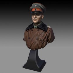 画像1: RoyalModel[RM902]1/16 WWI 独 胸像 撃墜王レッドバロン
